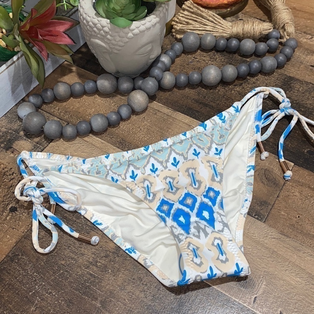 Eberjey‎ bikini bottoms NEW large bleached blues Kate Large adjustable sides